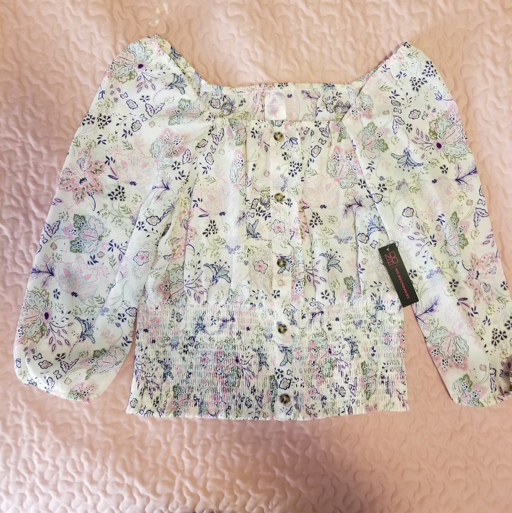 Peasant Blouse with Flowers